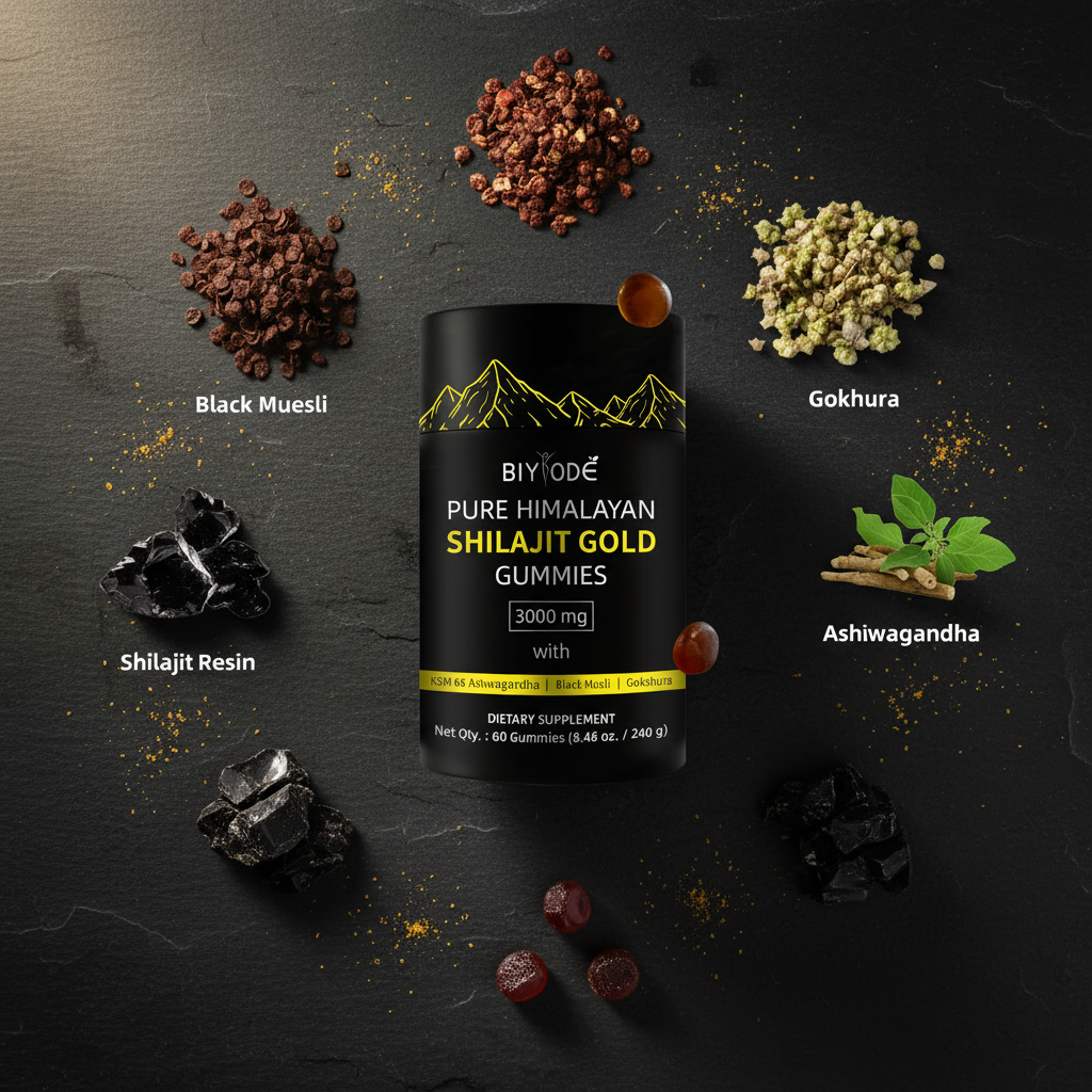 BIYODE flat lay with organized ingredients