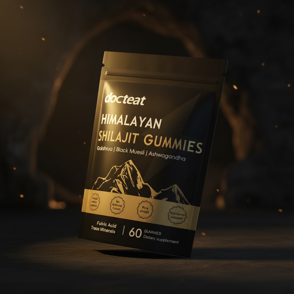 Black Shilajit Gummies angled shot