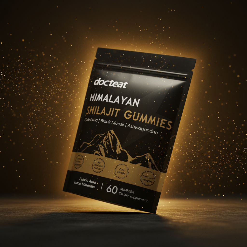 Black Shilajit Gummies three-quarter angle