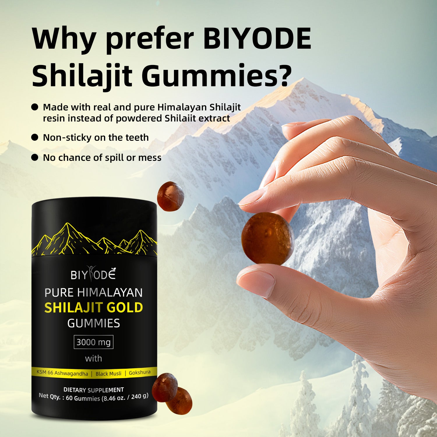 Guld Shilajit Gummies – Styrka & Återhämtning