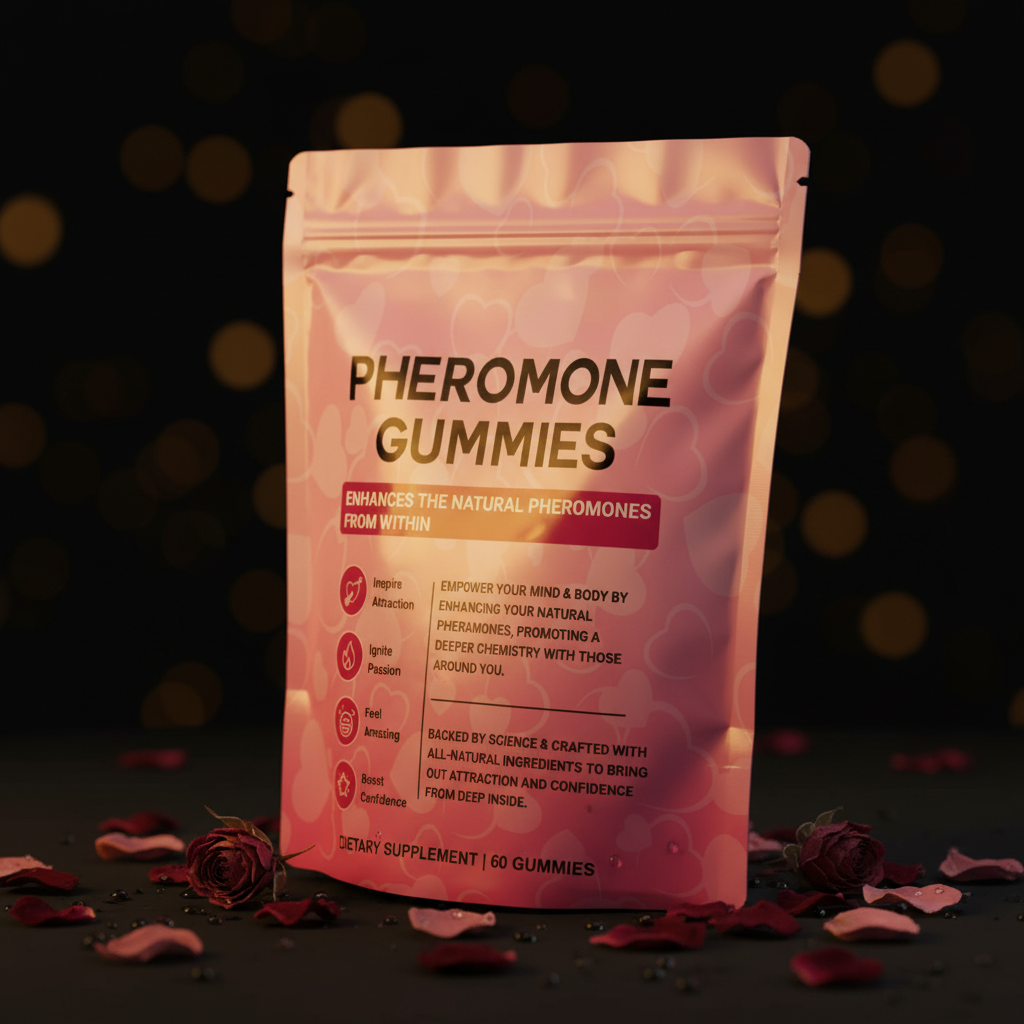 Pheromone Gummies angled shot